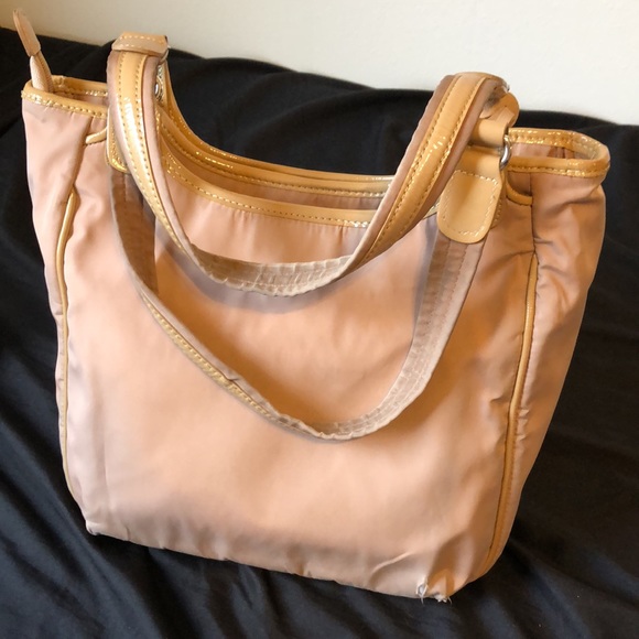 Brighton Handbag microfiber tan/taupe recently cleaned - Picture 6 of 11